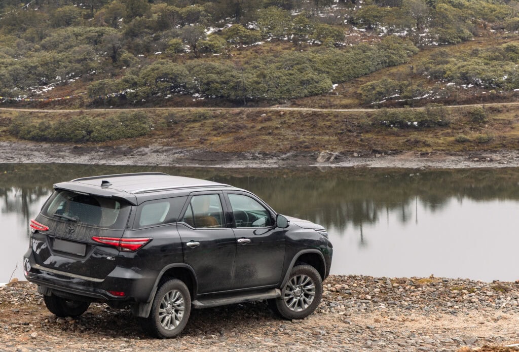 The Fortuner with PT Tso in the background