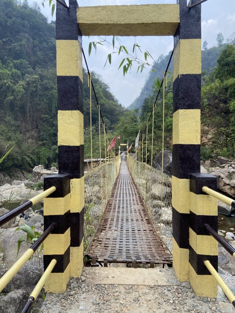 Hanging bridge over Wahrew river