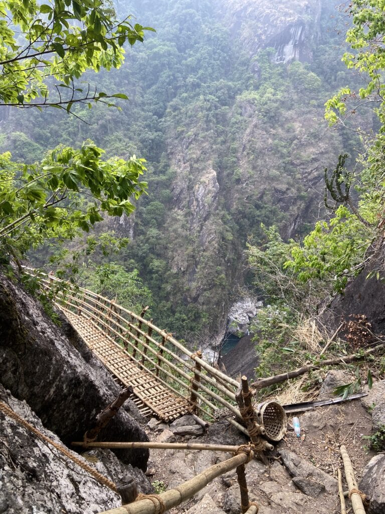The pathway to the final climb