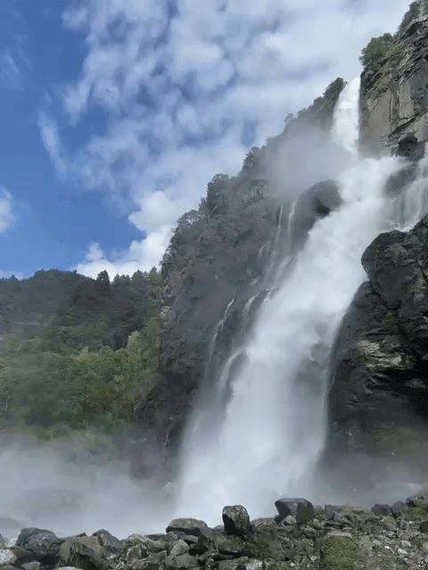 The Nuranang waterfalls in its full glory