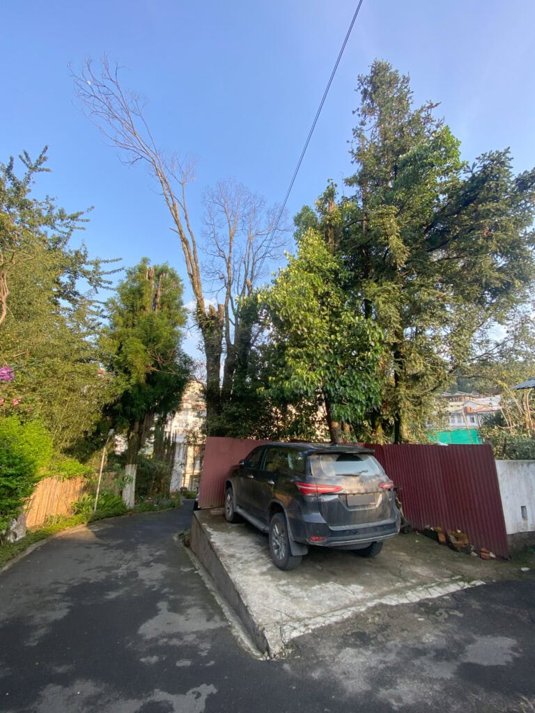 The car parked at AirBnb