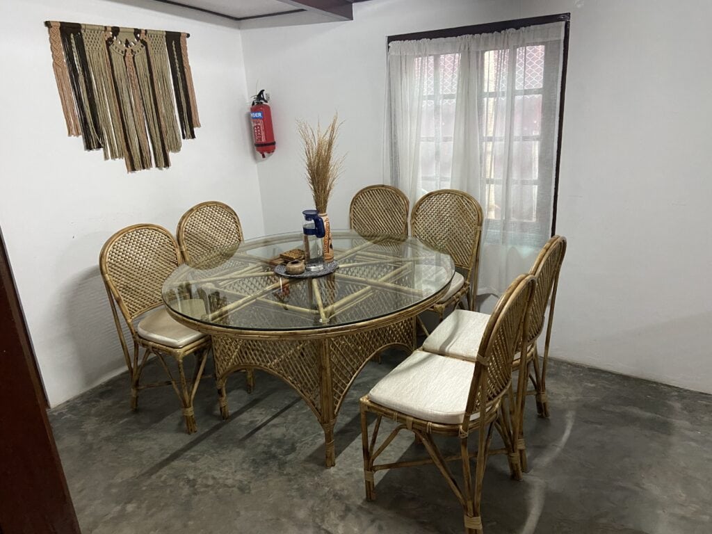 Dining room at airbnb