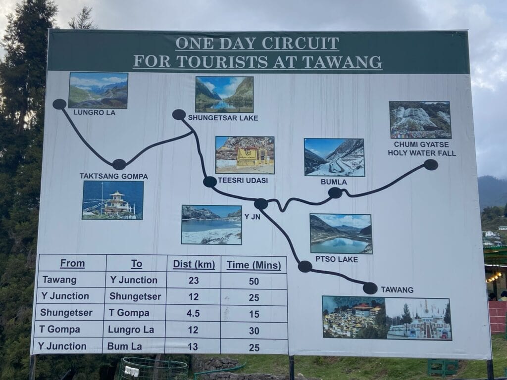 One day circuit for tourists in Tawang