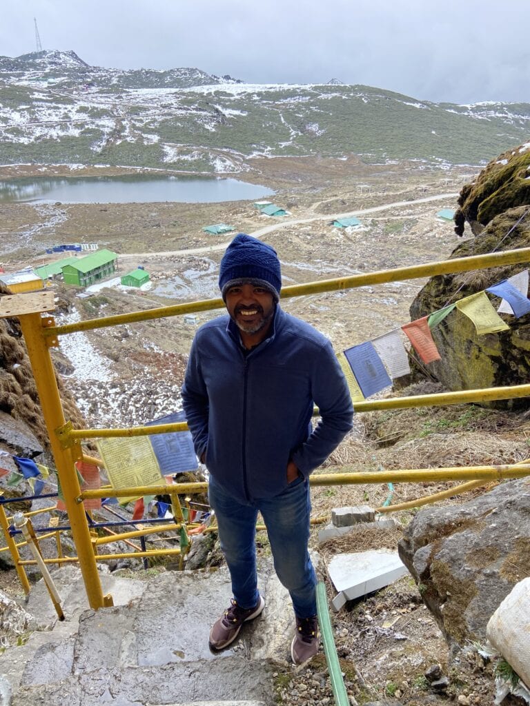 A selfie from the top of Teesri Udasi